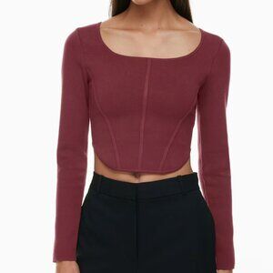 Aritzia Babaton Sculpt Knit Bustier Longsleeve - S